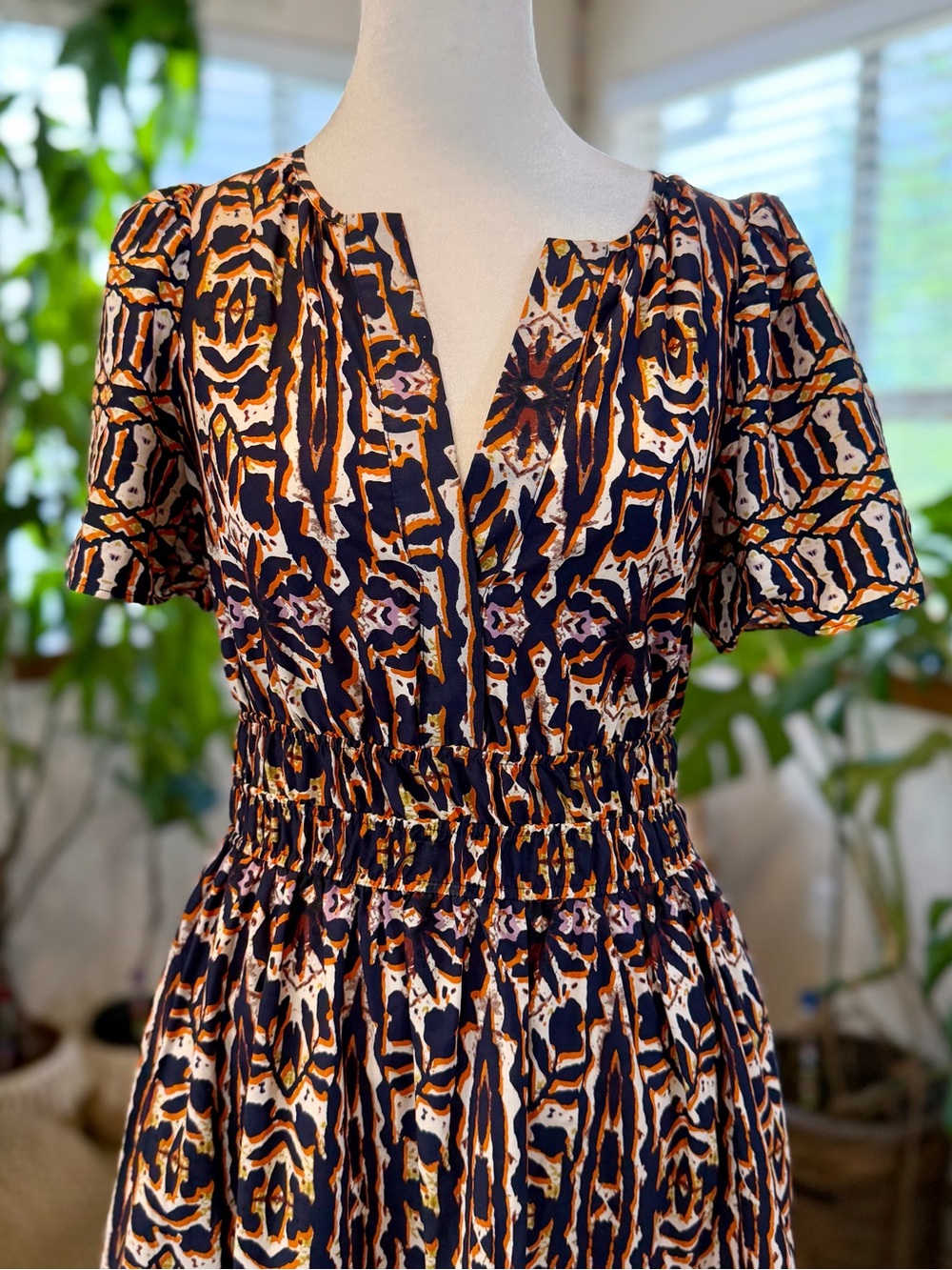 Anthropologie Maeve XS Somerset Boho Prairie 100% Cotton Sundress Midi Dress - Picture 4 of 14